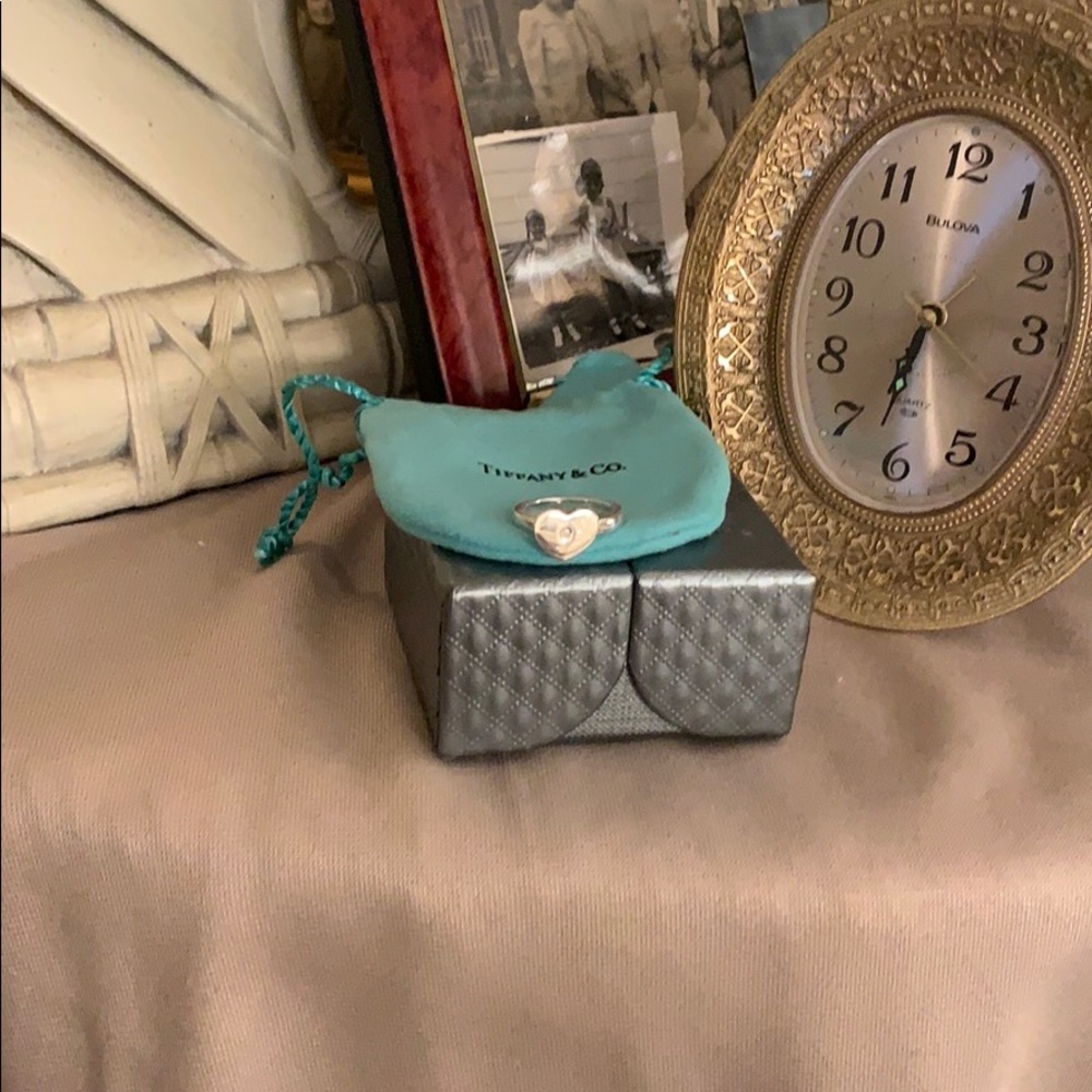 Authentic Tiffany Diamond Silver Ring!